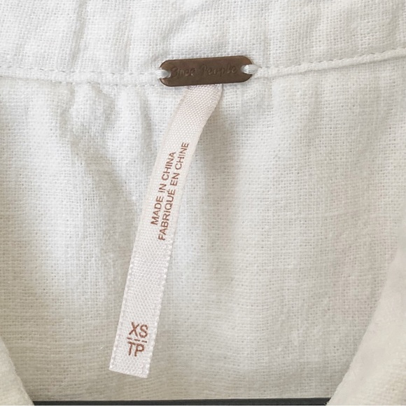 Free People Vest Top Linen Button Front - Picture 5 of 7